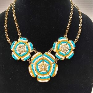 5/$100 Boho Chic Necklace/ Beaded Chain Necklace/ Handmade Mandala Necklace
